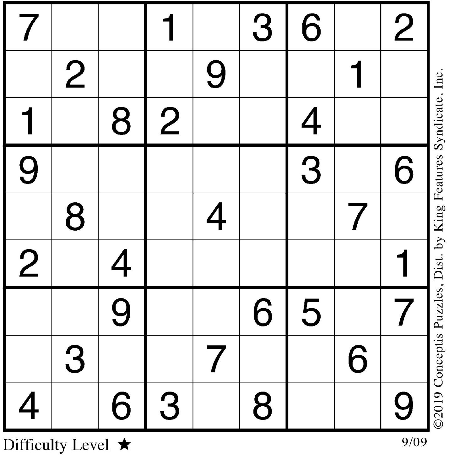 Sudoku Sept. 9